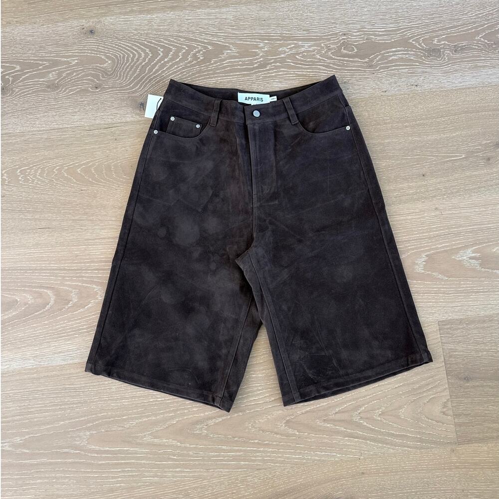 Apparis Bermuda Shorts Suede Ren Size S Brown
